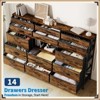 Jojoka 14 Drawer Dresser for Bedroom with Shelves & Side Pocket, Fabric Storage Organizer with Wood Top & Metal Frame, 55" Wide - 4 of 4