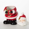 13"H Sullivans Christmas Whimsical Santa Cookie Jar, Red-White, Indoor Christmas Decor - 4 of 4