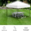 10x10 Pop Up Canopy Tent with Sidewall, One-Button Setup, Adjustable Height, Roller Bag & Sandbags, for Patio, Beach, Garden, Camping & Party Use - 3 of 4