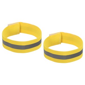 Unique Bargains Reflective Bands for Arm Wrist Ankle Leg Strip Wide Green 2 Pack - 1 of 4