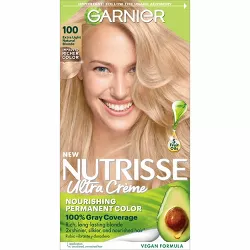 Garnier Nutrisse Nourishing Color Creme 80 Medium Natural Blonde : Target