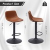 AZL1 Life Concept Dining Sets Adjustable Bar Stools Set of 2 with Back Support, Black Bracket for Kitchen Island, Yellow, 16.9"*14.2"*33.8" - 3 of 4