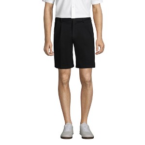 Lands' End Lands' End Men's Comfort Waist Pleated 9" No Iron Chino Shorts - 1 of 4