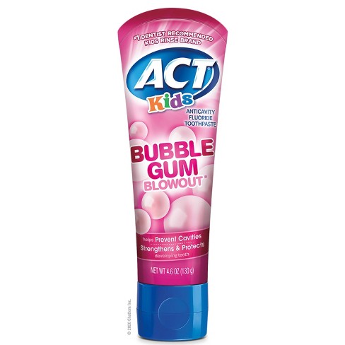 Act Kids Toothpaste Bubblegum - 4.6oz : Target