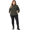 Agnes Orinda Women's Plus Size Corduroy Casual Winter Stand Collar Boyfriend Fashion Jackets - 3 of 4