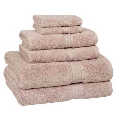 6pc Signature Solid Bath Towel Set Yellow - Cassadecor