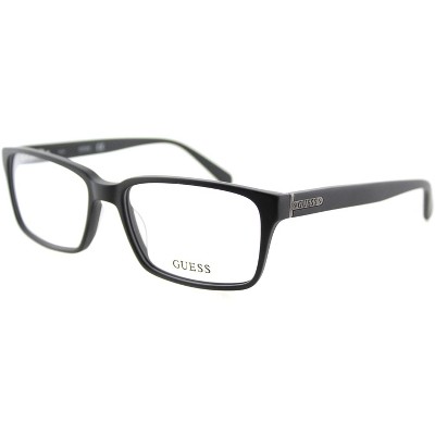 Guess  BLK Unisex Rectangle Eyeglasses Black 57mm