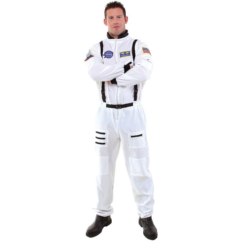 Underwraps Mens Lunar Astronaut Jumpsuit Costume, 1 of 2