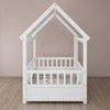 CAVINAS Twin Bed Frames, Twin Size Bed Frame with Roof Frame, Modern Floor to Ceiling Wooden Bed for Bedroom - 2 of 4