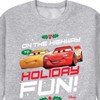 Men's - Cars - Lightning McQueen Highway To Holiday Fun Graphic Fleece Sweatshirt - 2 of 4