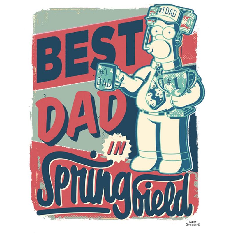 Men's The Simpsons Father's Day Homer Simpson Best Dad in Springfield T-Shirt, 2 of 6
