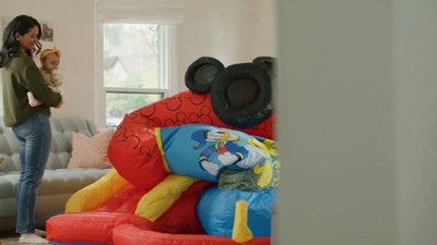Disney Mickey Mouse Funhouse Inflatable Bounce House with Slide and Ball Pit