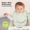 KeaBabies 3pk Presto Baby Bibs Waterproof with Food Catcher, Lightweight Toddler Bibs for Eating - 3 of 4