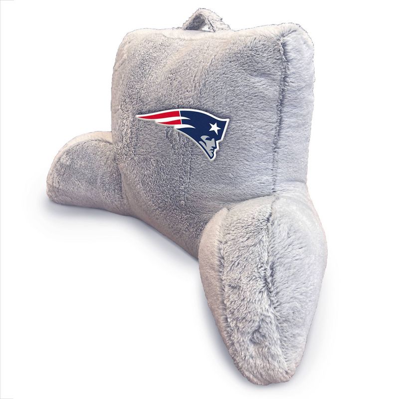 NFL New England Patriots Faux Fur Logo Backrest Support Pillows, 2 of 3