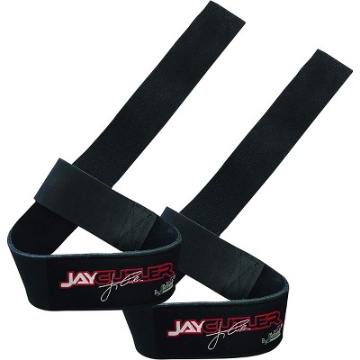 Schiek Sports Model J1000LLS Jay Cutler Signature Leather Lifting Straps - Black