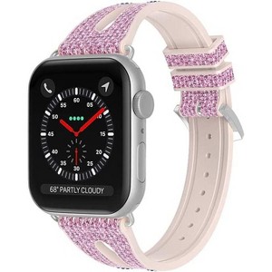 Worryfree Gadgets Silicone Shiny Slim Band for Apple Watch 38/40/41mm, 42/44/45mm iWatch Series 8 7 6 5 4 3 2 1 & SE- Assorted Colors - 1 of 3