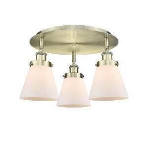 Cone - 3 Light Flush Mount In Art Deco Style-9.25 Inches Tall and 18 Inches Wide - 1 of 1
