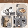 Large Cat Tree for Big Cats, Multi-Level Cat Tower for Indoor Cats, Scratching Post,Condo,Platforms,Cat Tunnel,Hammock,Feeding Station,Pet Play House - 3 of 4