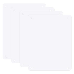 Unique Bargains Sublimation Aluminum Yard Garden DIY White Blank Metal Signs - 1 of 4