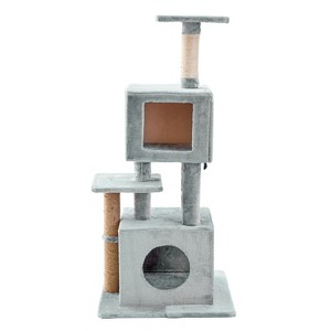 Two by Two Columbus - Gray Scratching Post Cat Furniture - 50.5 in. Tall - 1 of 4