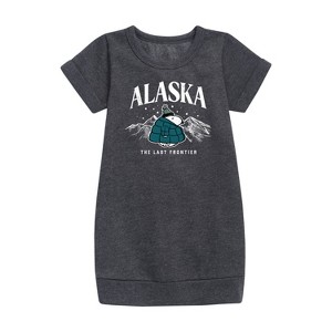 - Peanuts - Snoopy Alaska Last Frontier Graphic Short Sleeve Fleece Dress - 1 of 4