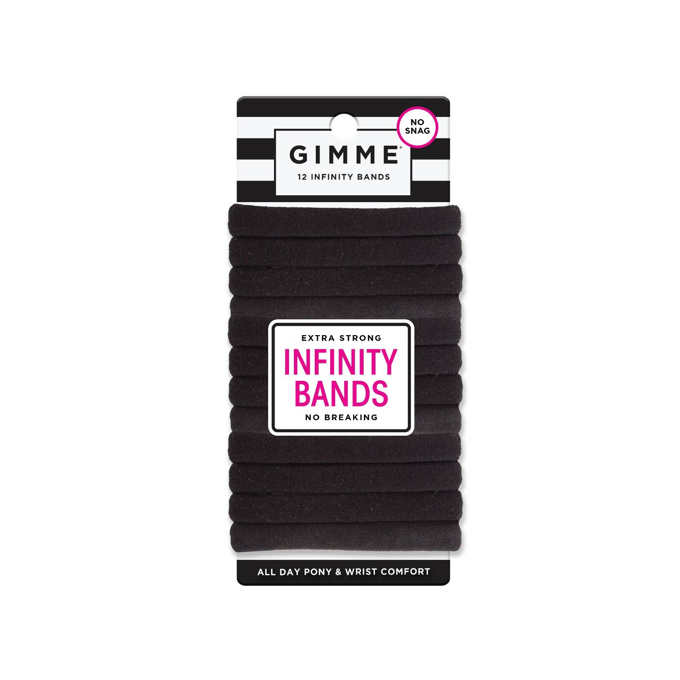 Gimme Clips Infinity Hair Bands - Black - 12ct - image 1 of 5