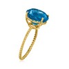 Ross-Simons 8.00 Carat London Blue Topaz Ring in 14kt Yellow Gold - 3 of 4