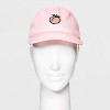 Peach Emoji Baseball Hat - Pink - 2 of 4