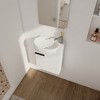 ALEXOUN 16'' Wall Mounted Bathroom Vanity with Single Oval Ceramic Sink,with 1 Soft Close Doors and White Ceramic Sink Top  For Small Bathroom - 2 of 4