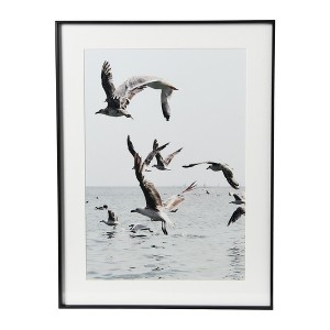Storied Home Seagulls in Flight Photo Print with Black Metal Frame - 1 of 4