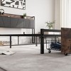 Queen Size Bed Frame: Storage Headboard, Charging Station, 2 Drawers, Stable, Quiet, No Box Spring, Simple Setup, Brown/Gray - 2 of 4
