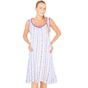 JEFFRICO Womens Sleeveless Nightgowns Sleepwear Soft Pajama Dress Nightshirts - 1 of 4