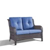 Buenhomino Outdoor Patio Couch Wicker Sofa Loveseat- 2 Seater Rattan Sofa for Outside Patio Garden with Deep Seating and Olefin Cushions - 2 of 4