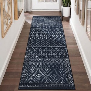 Boho Area Rug Non Slip Washable Floor Mat Non Shedding Soft Bedroom Rug Low Pile Indoor Print Decorative Rug for Kitchen Bedroom Living Room - 1 of 4