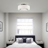 Livex Lighting Ellsworth 3 - Light Semi-Flush Mount in  Brushed Nickel/Shiny White - 2 of 4