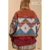 Women's Stone Wash Vintage Pattern Jacket - umgee - 3 of 4