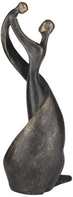 Dahlia Studios Mother and Child 13 3/4" High Smooth Bronze Statue