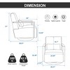Vynxaria 30.3"W Swivel Modern Upholstered Accent Chair with Solid Wood Armrests and 360 Degree Comfy Lounge Reading Chair - 2 of 4