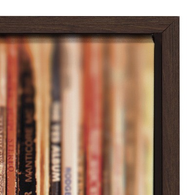 Vintage Vinyl Record Collection Framed Canvas Art, 22x22