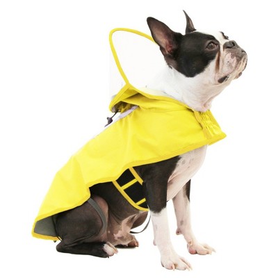 Gooby Raincoat, Adjustable Rain Cap with See Through Visor, Yellow, 2X