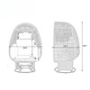 VisioGear Egg Chairs, Patio Swivel Egg Chair with Cushion, with Rocking Function for Balcony, Gray, 38.6"*31.5"*58.7" - 3 of 4