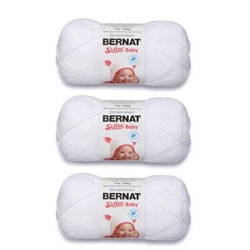 Bernat Softee Baby White Yarn - 3 Pack Of 141g/5oz - Acrylic - 3 Dk (light)  - 362 Yards - Knitting/crochet : Target