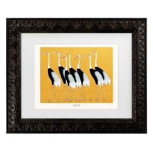 Trademark Fine Art - Pictufy  Japanese Red Crown Crane Matted Framed Art - 1 of 4