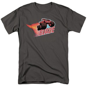 Blaze And The Monster Machines Blaze Badge Adult T-Shirt Charcoal - 1 of 4