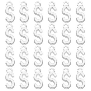 Unique Bargains Metal Bulk Elegant DIY Crafts Jewelry Making Initial Pendant 50 Pcs - 1 of 4