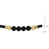 EVERLY JEWELRY | Yellow Plated Sterling Silver Men's 40 CT TGW Black Onyx Bracelet, 9 inch - 2 of 4