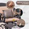 Tangkula 5PCS Cushioned Patio Dining Set Heavy-Duty Rocking Chairs with 4-in-1 Fire Pit Table - 3 of 4