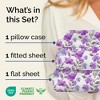 Luxuriously Soft 4-Piece Floral Sheet Set - Wrinkle-Resistant, Printed Pattern - CGK Linens - 2 of 4