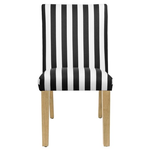 Black best sale striped chair