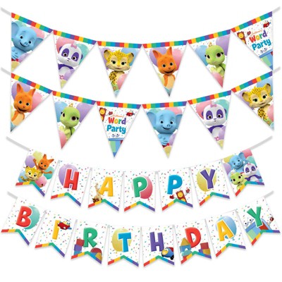 Treasures Gifted Word Party Banner & Pennants Kit - Word Party Birthday Supplies
